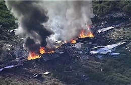 Cảnh máy bay quân sự Mỹ vỡ vụn bốc cháy, 16 người đã thiệt mạng